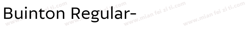 Buinton Regular字体转换